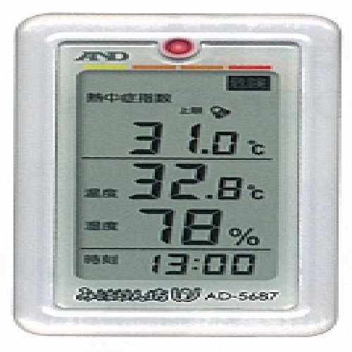 くらし環境温湿度計 W47×H82×D12.5mm 約409g エー・アンド・デイ