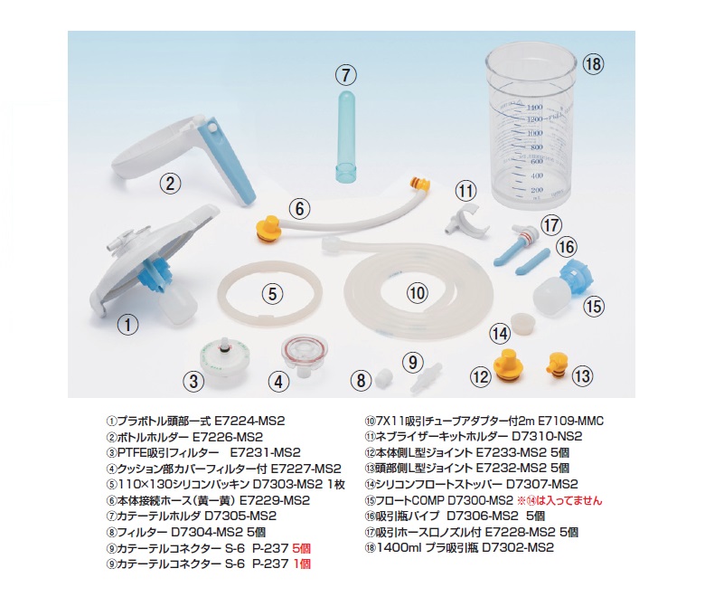 商品説明画像：吸引器・オプション交換品