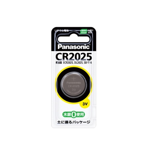 リチウムボタン電池 コイン電池 CR2025P 直径20.0×長さ2.5mm 1パック1個入 パナソニック