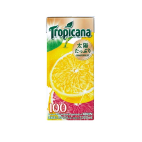 トロピカーナ100%ジュース グレープフルーツ 紙パック 1L×1ケース(6本入) キリンビバレッジ
